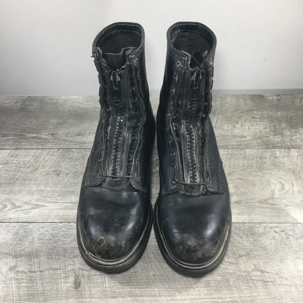 Red Wing 4473 Firefighter Fire Zip Up Logger SuperSole Boots Steel Toe Size 9.5